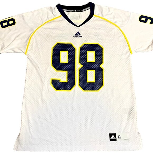 MICHIGAN WOLVERINES #98 Adidas White Jersey Mens size XL - Picture 2 of 2